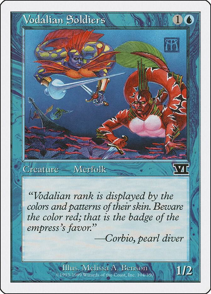 Vodalian Soldiers 104 card from Classic Sixth Edition