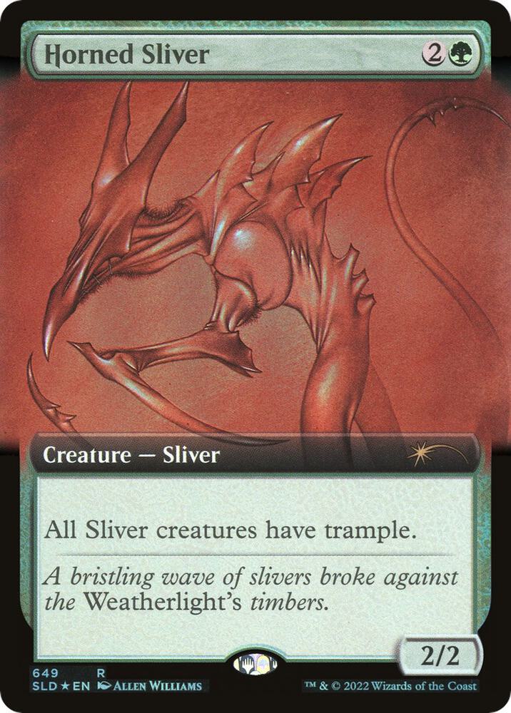 Horned Sliver (Extended Art) 649 card from Secret Lair Drop Series