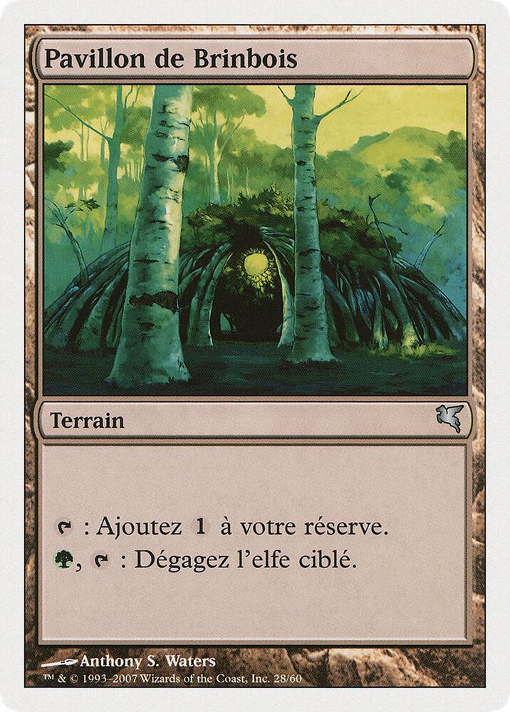 Wirewood Lodge (French) - "Pavillon de Brinbois" B28 card from Magic Encyclopedia 2005 (Salvat/Hachette)