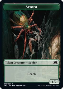 Spider // Soldier Double-Sided Token 18 // 7 card from Double Masters 2022