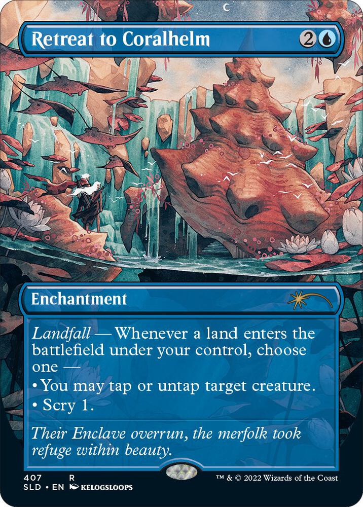 Retreat to Coralhelm (Borderless) 407 card from Secret Lair Drop Series