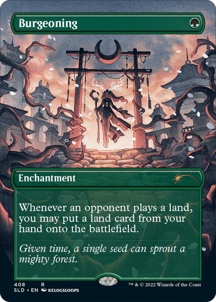 Burgeoning (Borderless) 408 card from Secret Lair Drop Series