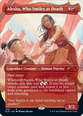 Alesha, Who Smiles at Death 1007 card from Secret Lair Drop Series