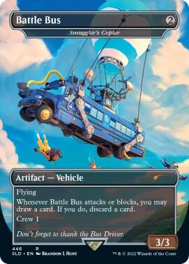 Battle Bus - Smuggler's Copter 446 card from Secret Lair Drop Series