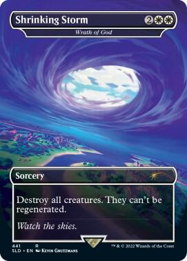 Shrinking Storm - Wrath of God 441 card from Secret Lair Drop Series