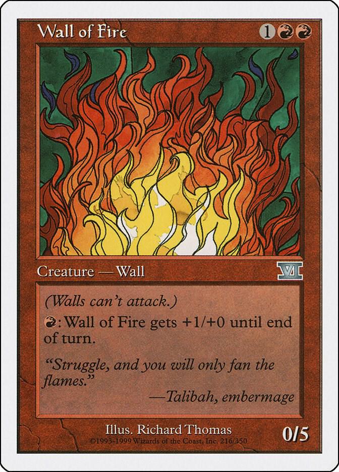Wall of Fire 216 card from Classic Sixth Edition