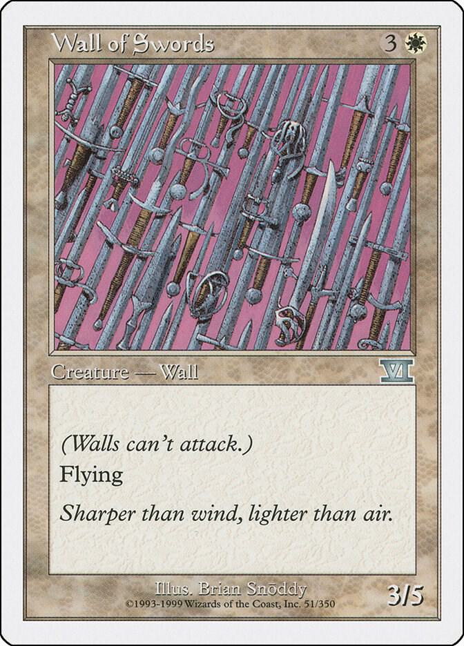Wall of Swords 51 card from Classic Sixth Edition