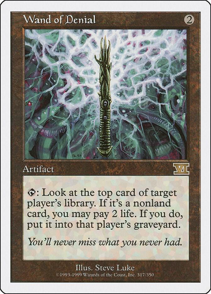 Wand of Denial 317 card from Classic Sixth Edition