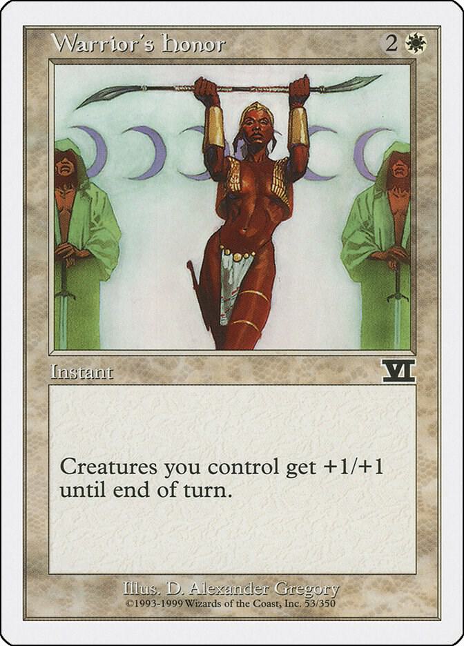 Warrior's Honor 53 card from Classic Sixth Edition