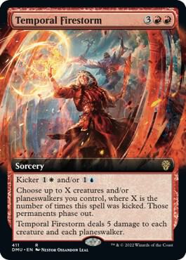 Temporal Firestorm (Extended Art) 411 card from Dominaria United