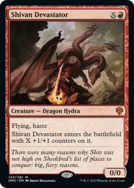 Shivan Devastator 143 card from Dominaria United