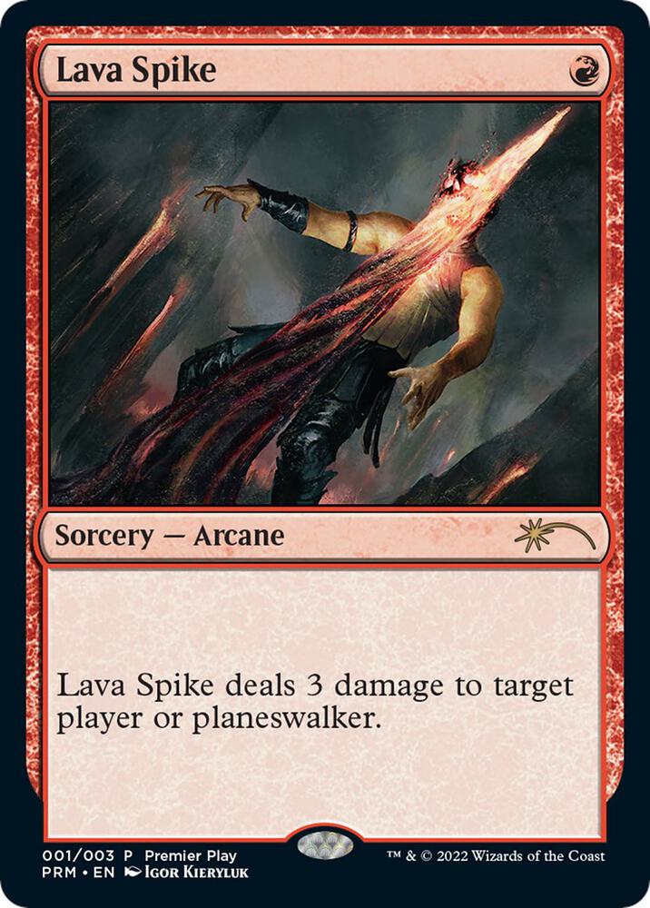Lava Spike 1 card from Pro Tour Promos
