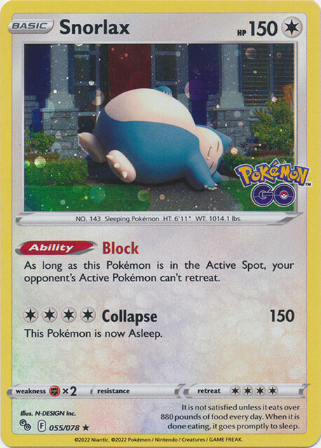 Snorlax - 55/078 (Cosmos Holo) 055/078 card from Miscellaneous Cards & Products