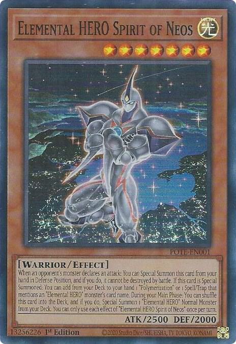 Elemental HERO Spirit of Neos POTE-EN001 card from Power of the Elements