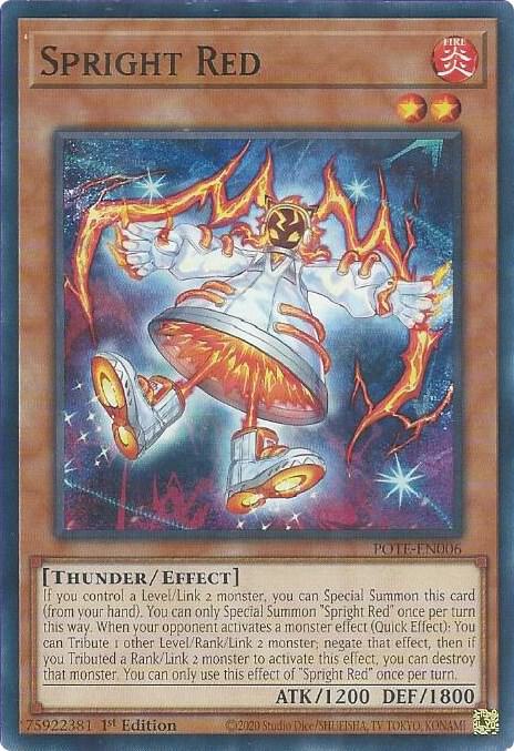 Spright Red POTE-EN006 card from Power of the Elements