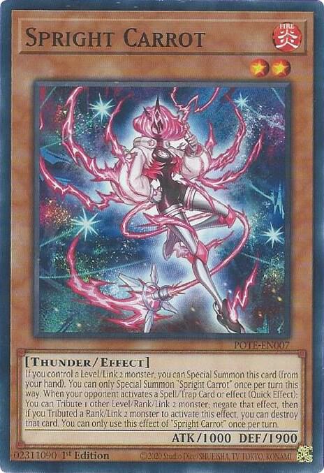 Spright Carrot POTE-EN007 card from Power of the Elements