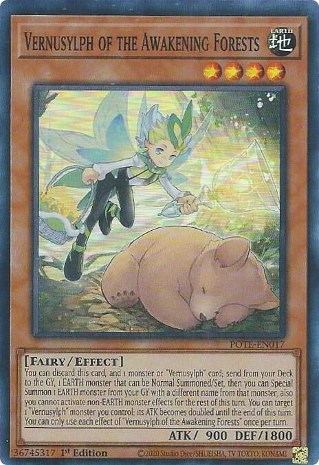 Vernusylph of the Awakening Forests POTE-EN017 card from Power of the Elements