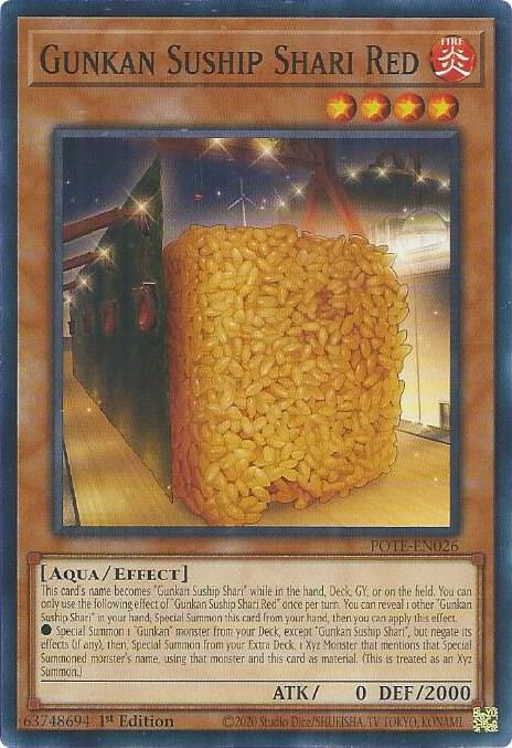 Gunkan Suship Shari Red POTE-EN026 card from Power of the Elements