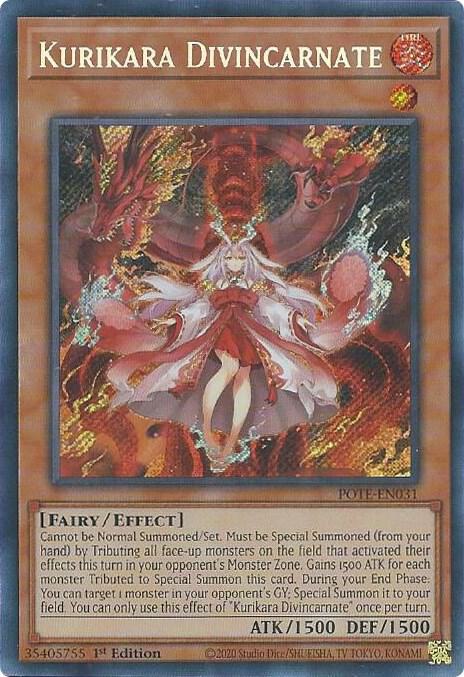 Kurikara Divincarnate POTE-EN031 card from Power of the Elements