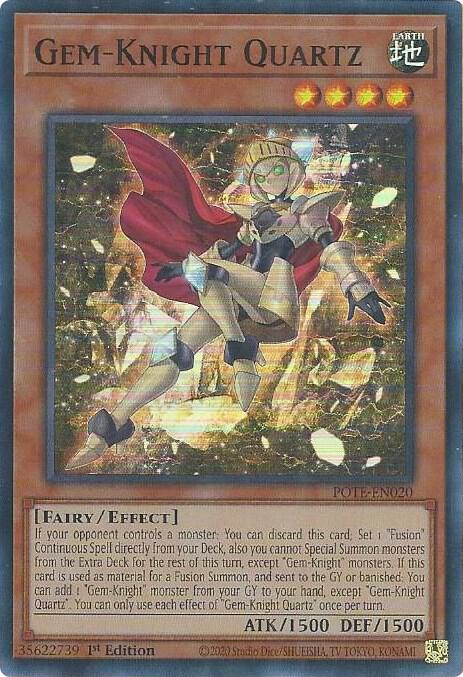 Gem-Knight Quartz POTE-EN020 card from Power of the Elements
