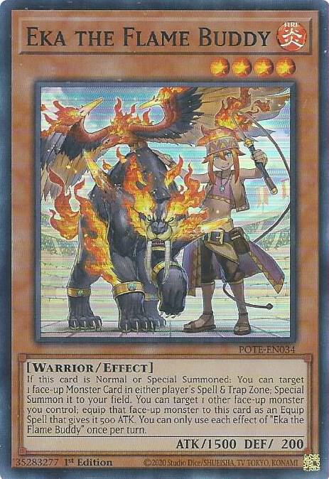 Eka the Flame Buddy POTE-EN034 card from Power of the Elements