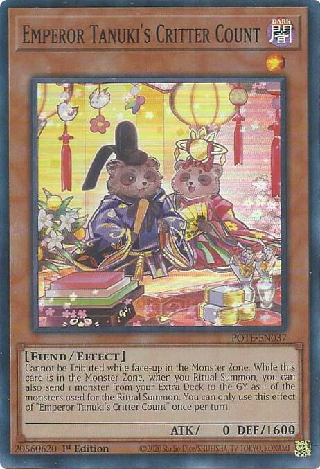 Emperor Tanuki's Critter Count POTE-EN037 card from Power of the Elements