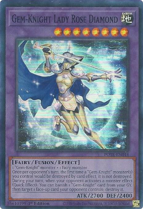 Gem-Knight Lady Rose Diamond POTE-EN044 card from Power of the Elements