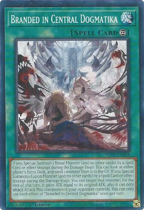 Branded in Central Dogmatika POTE-EN058 card from Power of the Elements