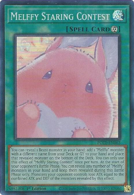 Melffy Staring Contest POTE-EN063 card from Power of the Elements