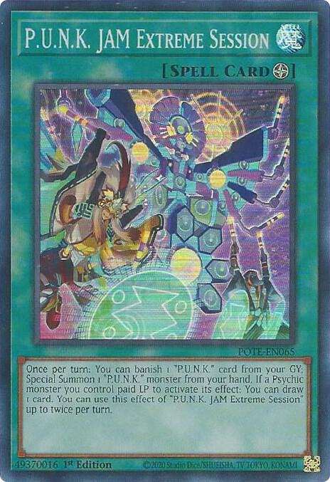 P.U.N.K. JAM Extreme Session POTE-EN065 card from Power of the Elements