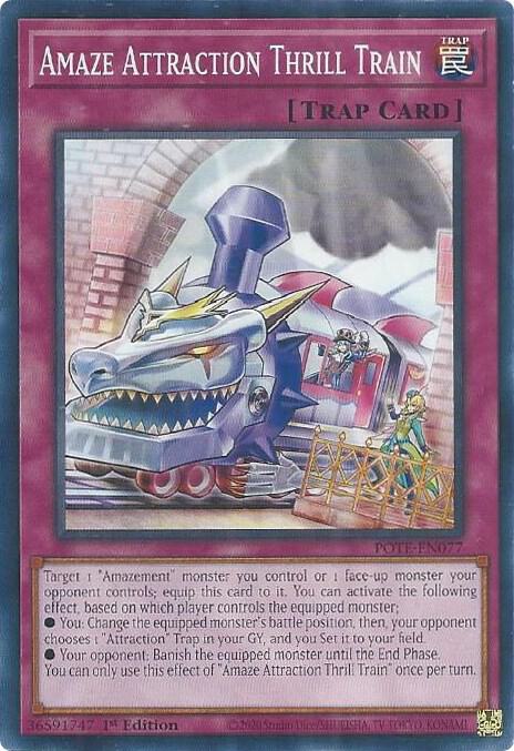Amaze Attraction Thrill Train POTE-EN077 card from Power of the Elements