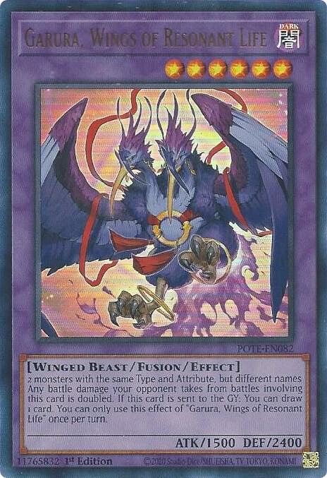 Garura, Wings of Resonant Life POTE-EN082 card from Power of the Elements