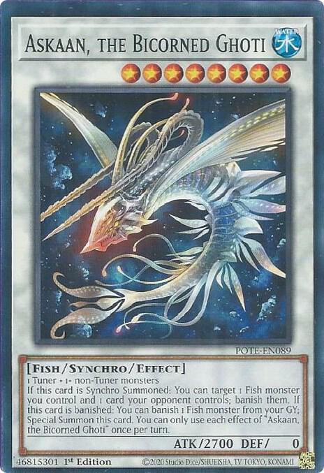 Askaan, the Bicorned Ghoti POTE-EN089 card from Power of the Elements