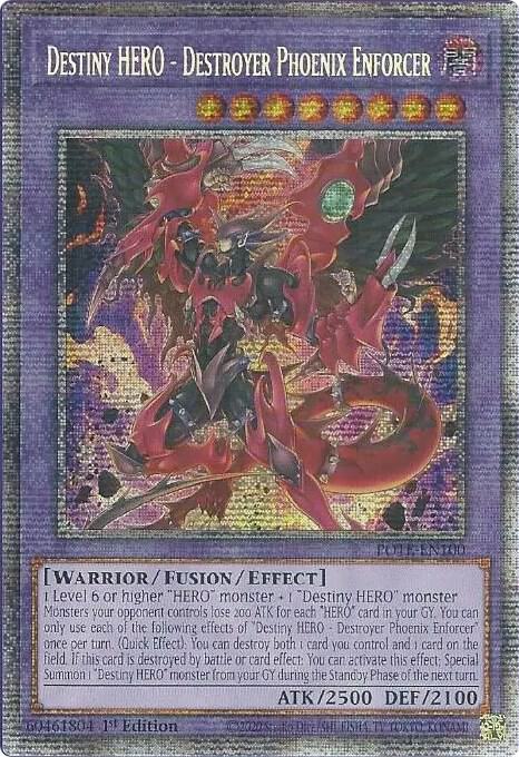 Destiny HERO - Destroyer Phoenix Enforcer (Starlight Rare) POTE-EN100 card from Power of the Elements