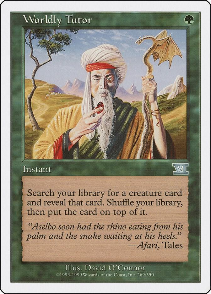 Worldly Tutor 269 card from Classic Sixth Edition