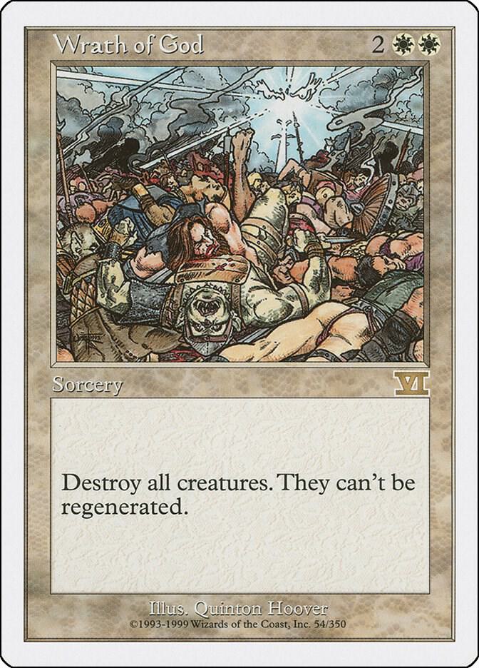 Wrath of God 54 card from Classic Sixth Edition