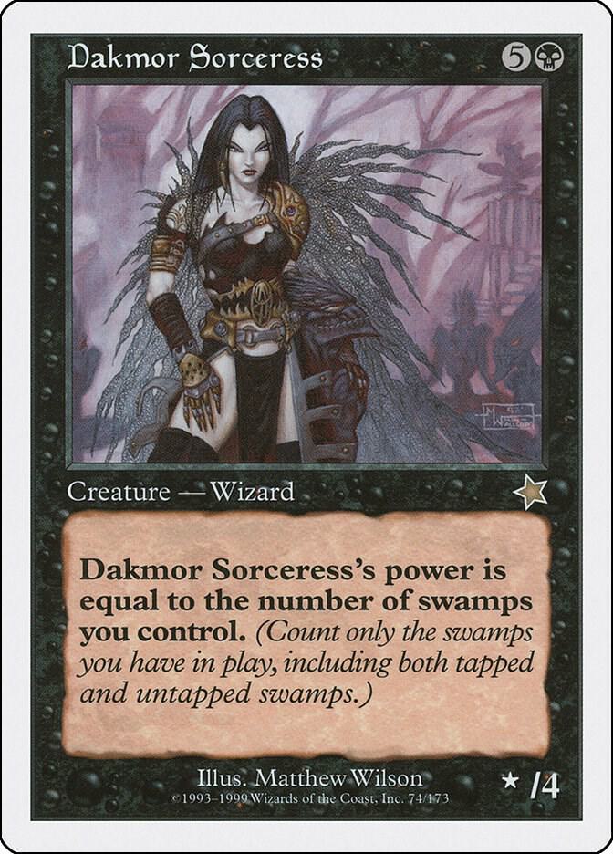 Dakmor Sorceress 74 card from Starter 1999