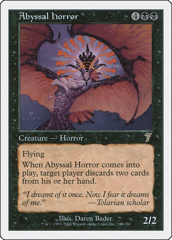 Abyssal Horror 115 card from 7th Edition