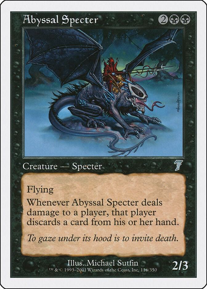Abyssal Specter 116 card from 7th Edition
