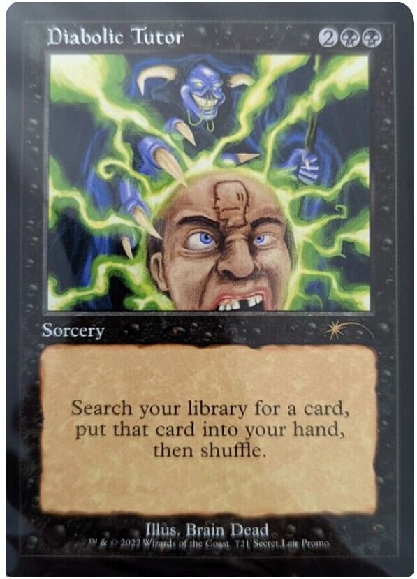 Diabolic Tutor 721 card from Secret Lair Drop Series