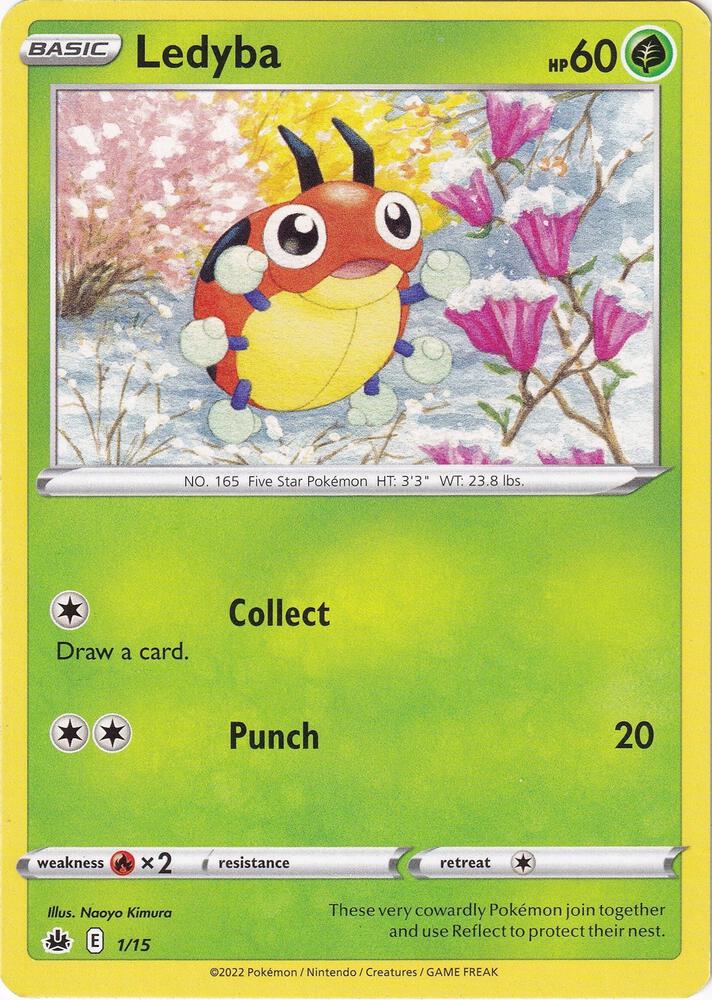 Ledyba - 1/15 001/015 card from McDonald's Promos 2022