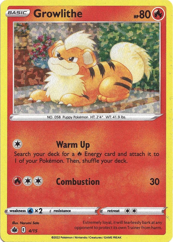 Growlithe - 4/15 004/015 card from McDonald's Promos 2022