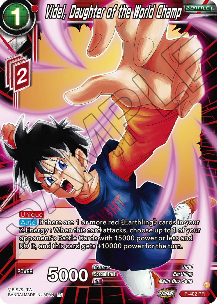 Videl, Daughter of the World Champ P-402 card from Promotion Cards