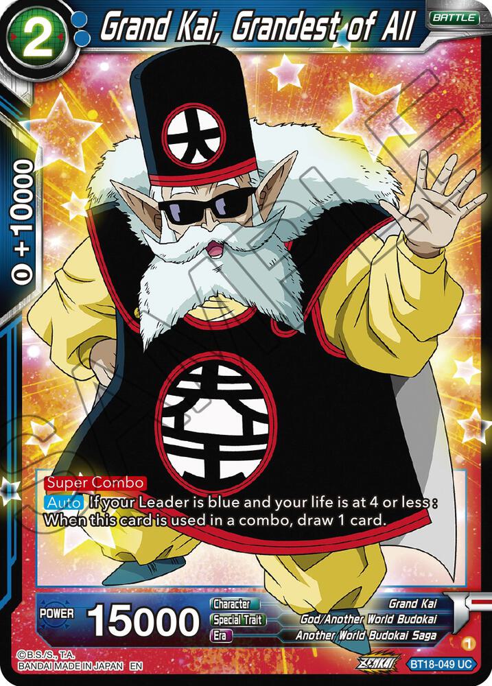 Grand Kai, Grandest of All BT18-049 card from Dawn of the Z-Legends