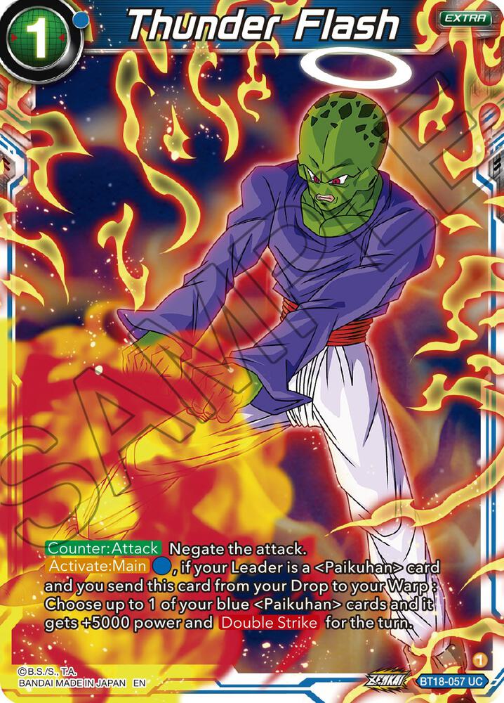 Thunder Flash BT18-057 card from Dawn of the Z-Legends