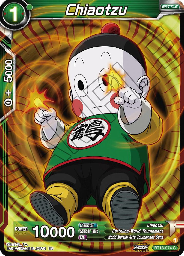 Chiaotzu BT18-074 card from Dawn of the Z-Legends