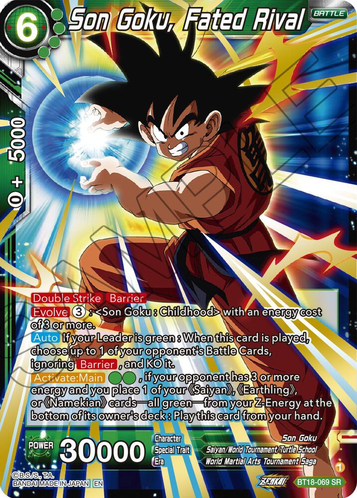 Son Goku, Fated Rival BT18-069 card from Dawn of the Z-Legends