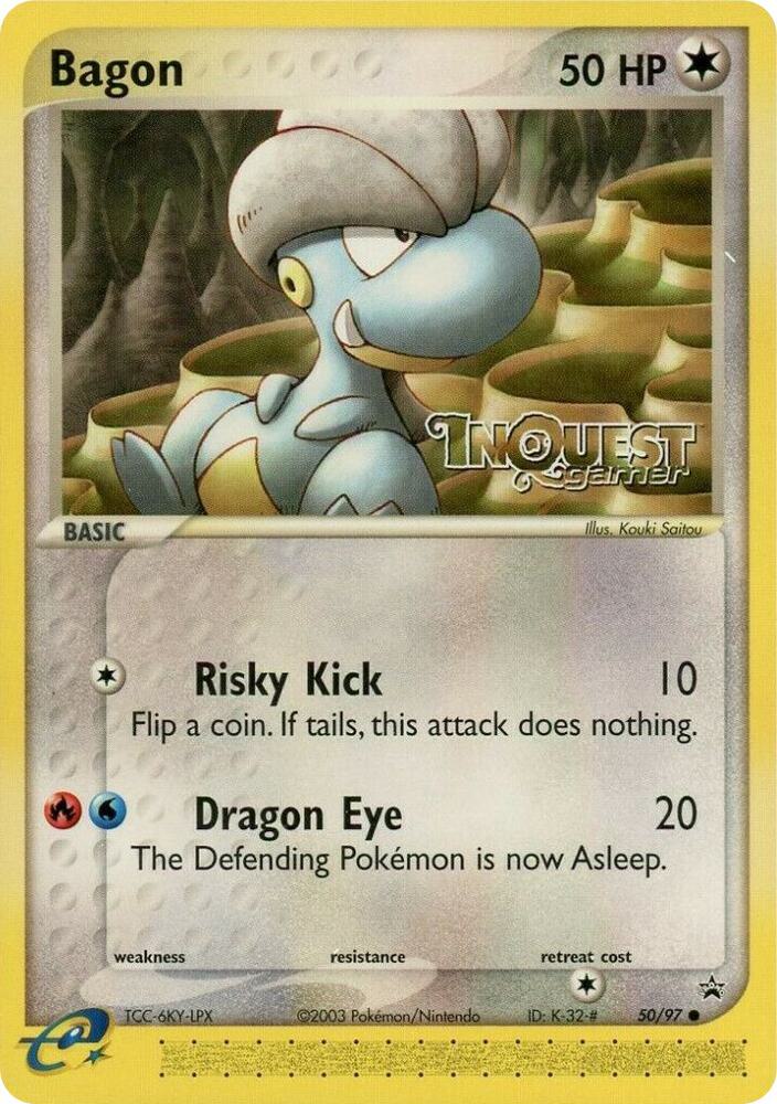 Bagon (InQuest Gamer) 50/97 card from Nintendo Promos