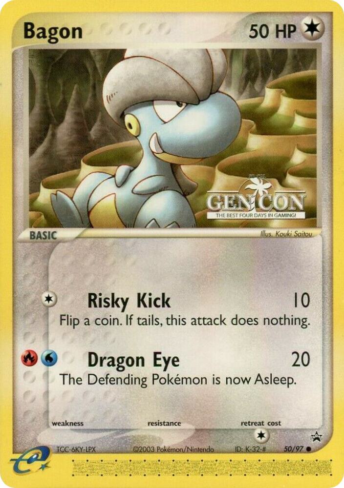 Bagon (Gen Con 2004 Promo) 50/97 card from Nintendo Promos