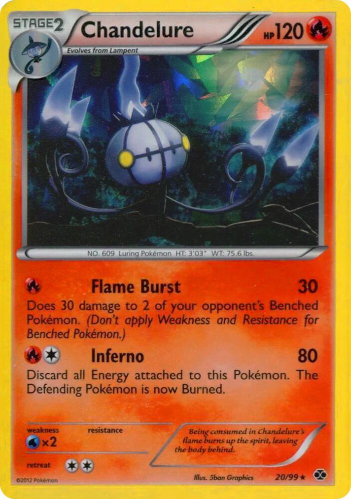 Chandelure - 20/99 (Cracked Ice Holo) 020/099 card from Blister Exclusives